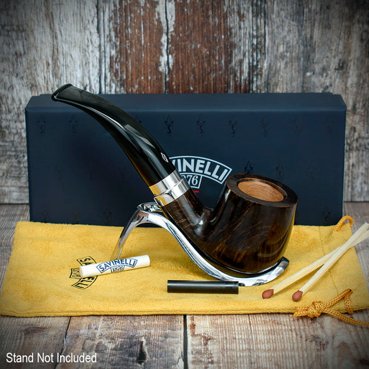 Savinelli Fuoco Smooth Brown Briar Pipe  - Shape 622 (6mm)