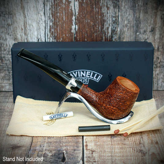 Savinelli Lancelot Rustic Brown Briar Pipe - Shape No. 145 (6mm)