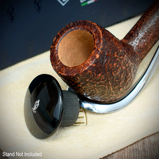 Savinelli Monsieur Brown Sandblast Briar Pipe - Shape No. 128 (9mm)