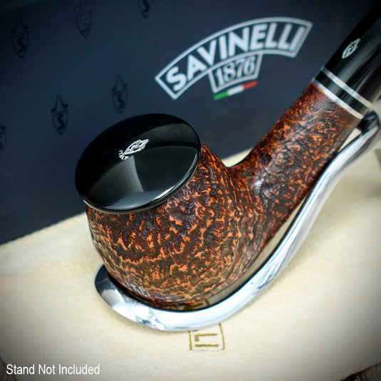 Savinelli Monsieur Brown Sandblast Briar Pipe - Shape No. 626 (6mm)