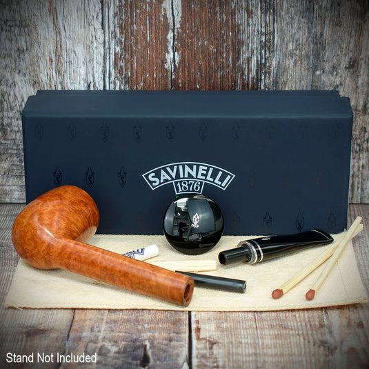 Savinelli Monsieur Smooth Briar Pipe - Shape No. 802 (6mm)