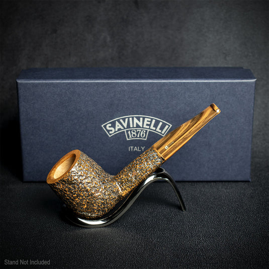 Savinelli Tundra Rustic Briar Pipe  - Shape 129 9mm Filter