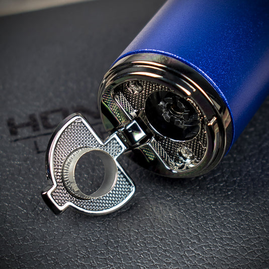 Honest Lewis Cigar Lighter - Blue & Chrome