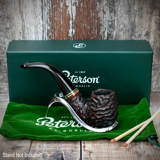 Emerald Rusticated Briar Pipe By Peterson of Dublin - Shape 221 (9mm)