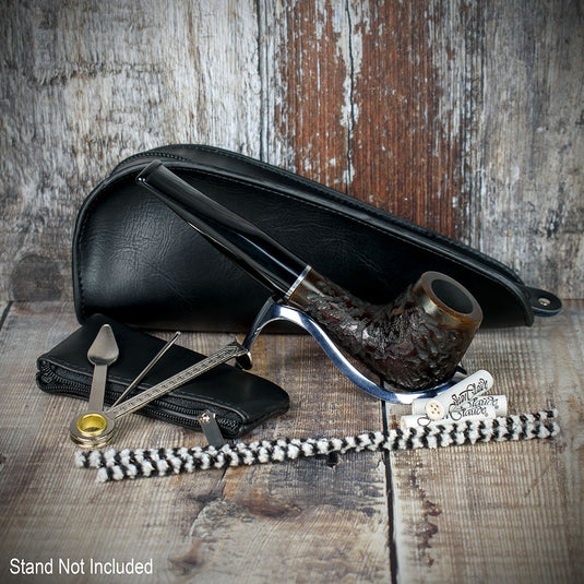 Smoke-King Pipe Smoker's Set - Black  Leather Pouch