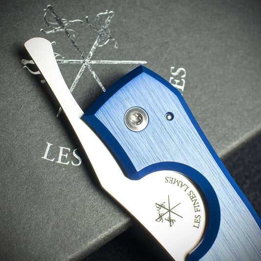 Les Fines Lames Le Petit Cigar Cutter & Knife - Anodised Blue