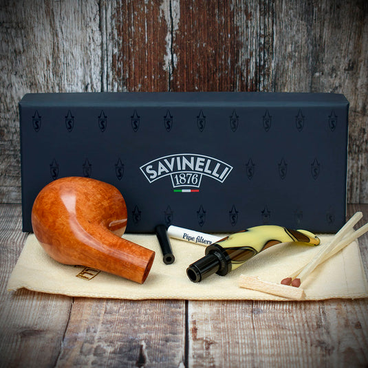 Savinelli Paloma Smooth Brown 645 - 6mm Briar Pipe