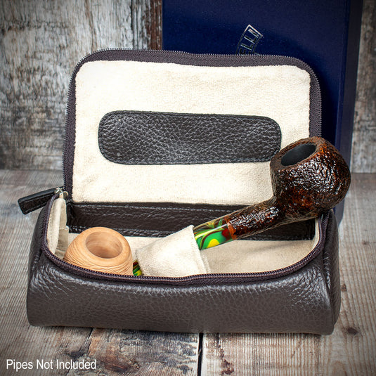 Savinelli Astuccio T671 (Brown) Leather Pipe Case