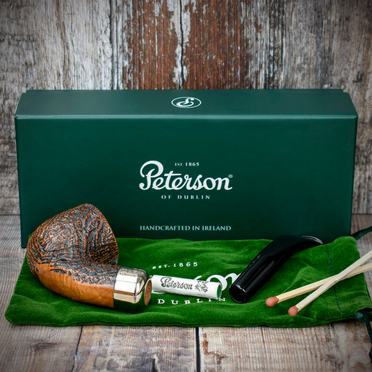 Arklow Sandblasted Briar Pipe By Peterson of Dublin - Shape 01 (9mm)