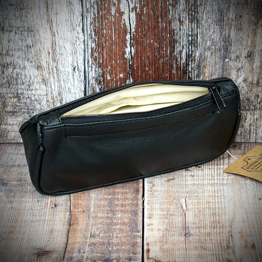 Pipesmoker's Combination Pouch - Black Leather