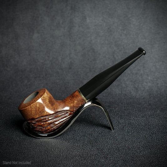 Jean Claude 9mm Filter Rustic Wave Briar Smoking Pipe - Shape 05