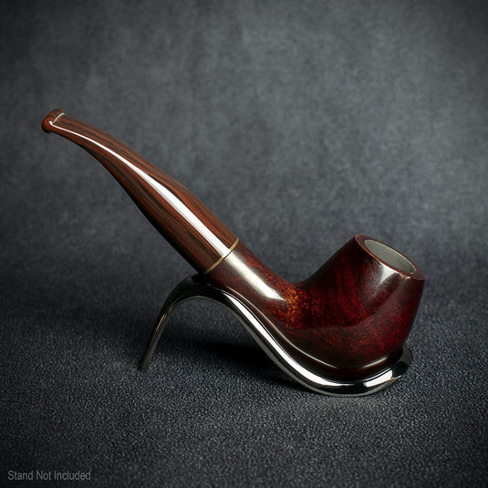 Jean Claude 9mm Filter Red/Brown Smooth Briar Smoking Pipe - Shape 03