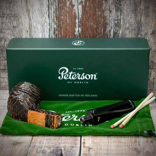 Aran Rusticated Briar Smoking Pipe By Peterson of Dublin - Shape No.150