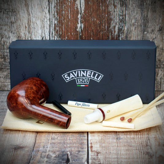 Savinelli Avorio Smooth Burgundy 111 - 6mm Briar Pipe