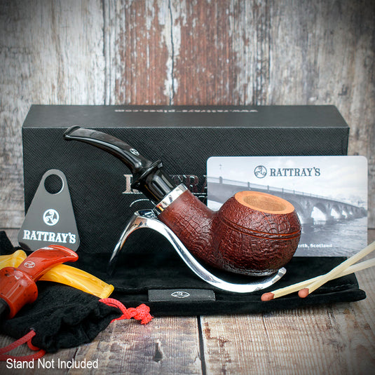 Rattray's Beltanes Fire Briar Smoking Pipe - Sandblast Red